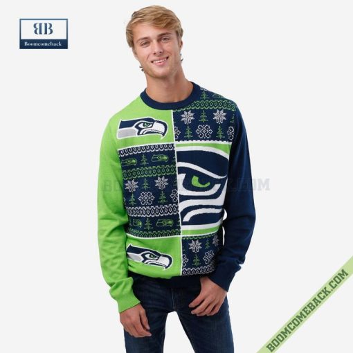 NFL Seattle Seahawks Big Logo Ugly Christmas Sweater