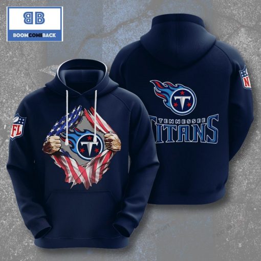 NFL Tennessee Titans American Flag 3D Hoodie