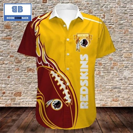 NFL Washington Redskins Tropical Flower Hawaiian Shirt