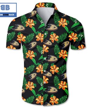 NHL Anaheim Ducks Tropical Flower Hawaiian Shirt