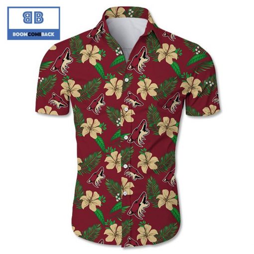 NHL Arizona Coyotes Tropical Flower Hawaiian Shirt