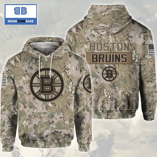 NHL Boston Bruins Camouflage 3D Hoodie ver 2