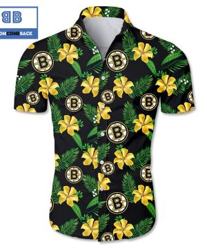 NHL Boston Bruins Tropical Flower Hawaiian Shirt