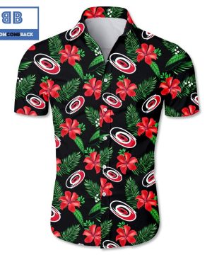 NHL Carolina Hurricanes Tropical Flower Hawaiian Shirt