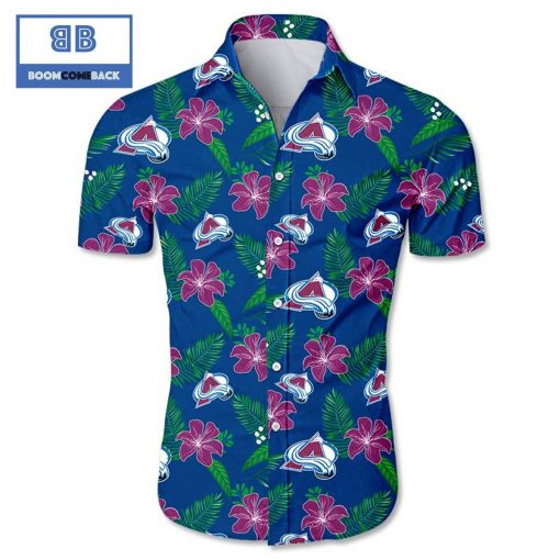 NHL Colorado Avalanche Tropical Flower Hawaiian Shirt