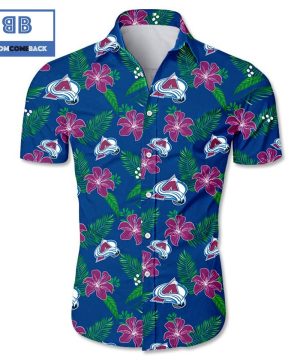 NHL Colorado Avalanche Tropical Flower Hawaiian Shirt