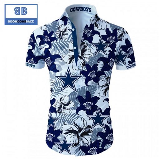 NHL Dallas Cowboys Tropical Flower Hawaiian Shirt