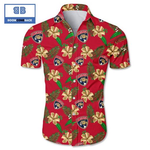 NHL Florida Panthers Tropical Flower Hawaiian Shirt