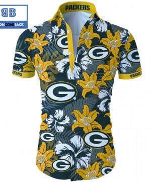 NHL Green Bay Packers Tropical Flower Hawaiian Shirt