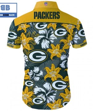 NHL Green Bay Packers Tropical Flower Hawaiian Shirt