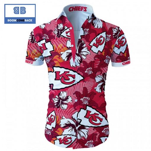 NHL Kansas City Chiefs Tropical Flower Hawaiian Shirt