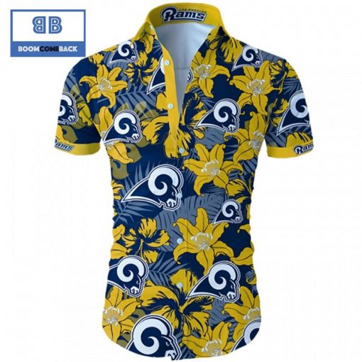 NHL Los Angeles Rams Tropical Flower Hawaiian Shirt