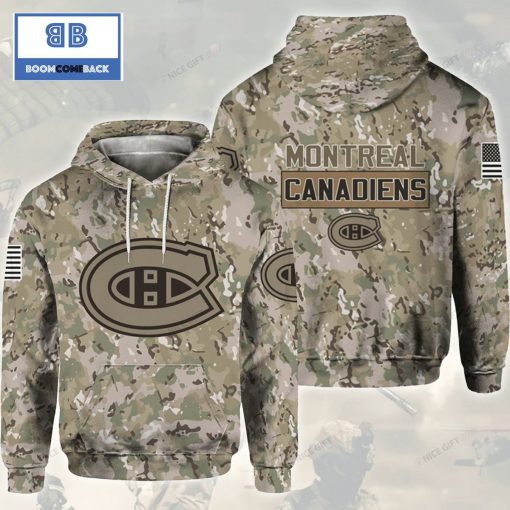 NHL Montreal Canadiens Camouflage 3D Hoodie