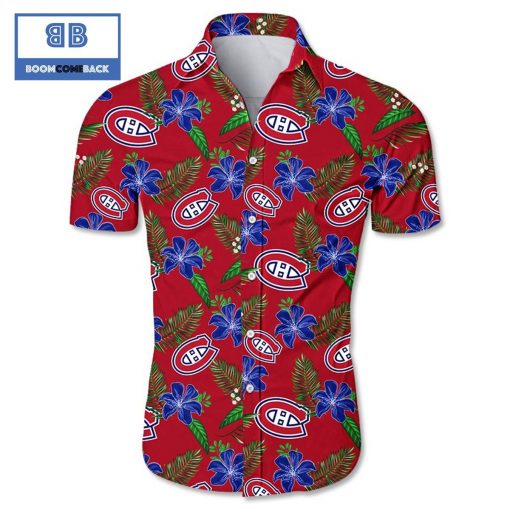 NHL Montreal Canadiens Tropical Flower Hawaiian Shirt