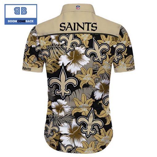 NHL New Orleans Saints Tropical Flower Hawaiian Shirt