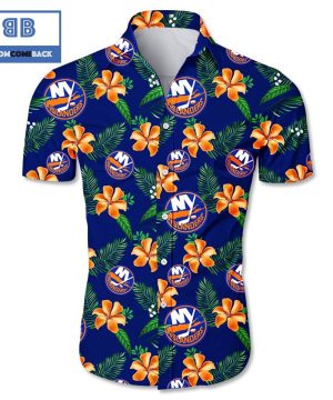 NHL New York Islanders Tropical Flower Hawaiian Shirt