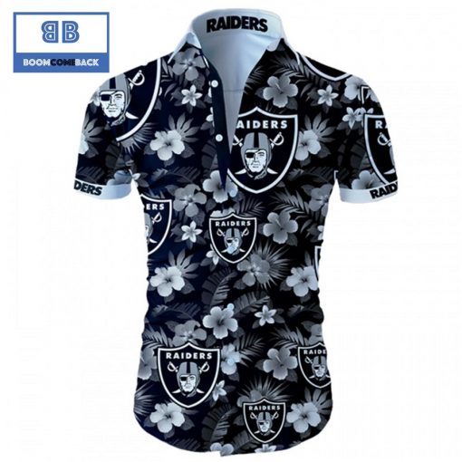 NHL Oakland Raiders Tropical Flower Hawaiian Shirt