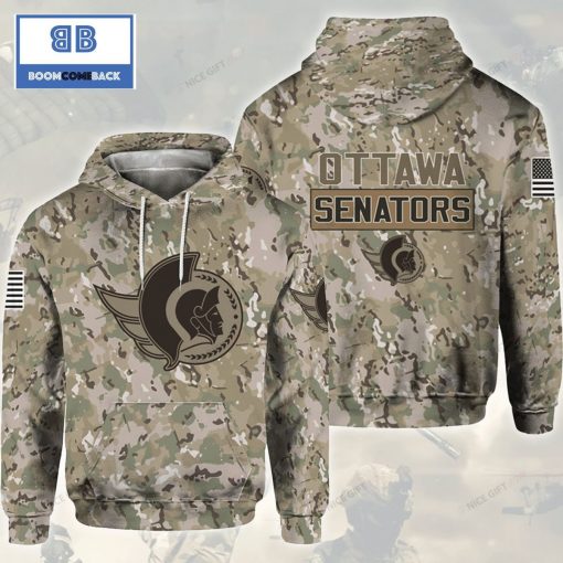 NHL Ottawa Senators Camouflage 3D Hoodie