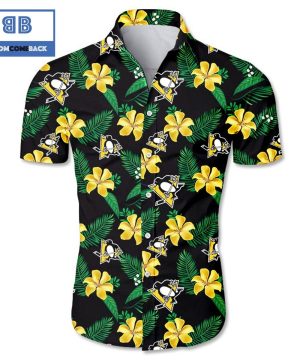 NHL Pittsburgh Penguins Tropical Flower Hawaiian Shirt