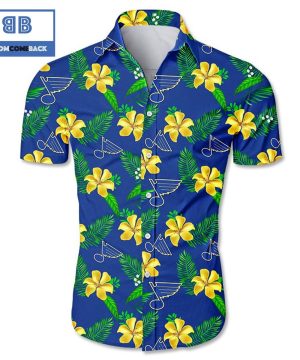 NHL St Louis Blues Tropical Flower Hawaiian Shirt