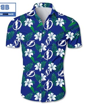 NHL Tampa Bay Lightning Tropical Flower Hawaiian Shirt