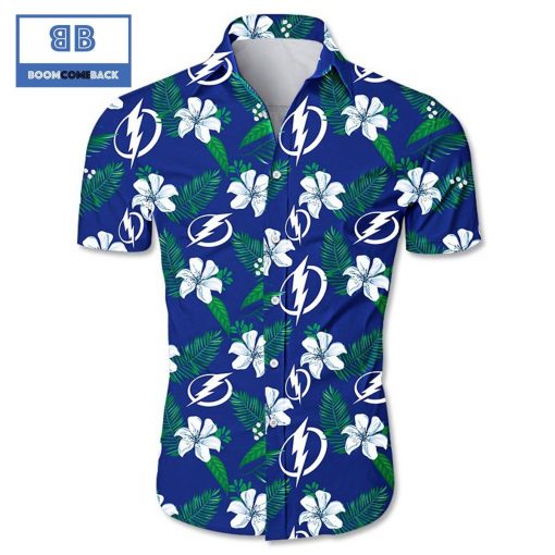 NHL Tampa Bay Lightning Tropical Flower Hawaiian Shirt