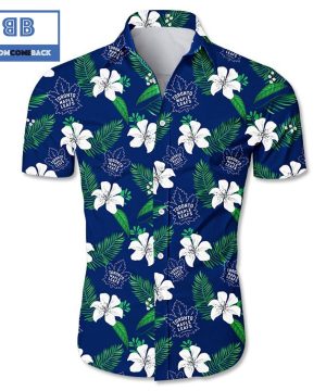 NHL Toronto Maple Leafs Tropical Flower Hawaiian Shirt