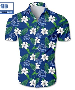 NHL Vancouver Canucks Tropical Flower Hawaiian Shirt