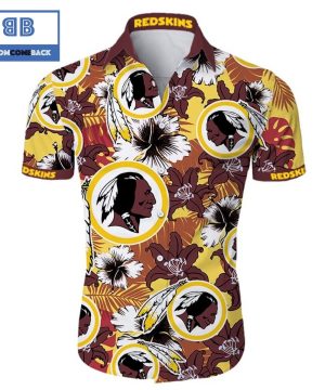 NHL Washington Redskins Tropical Flower Hawaiian Shirt