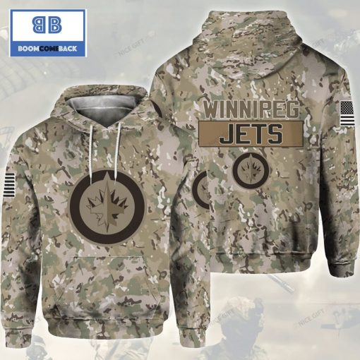 NHL Winnipeg Jets Camouflage 3D Hoodie