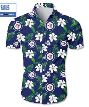 NHL Winnipeg Jets Tropical Flower Hawaiian Shirt