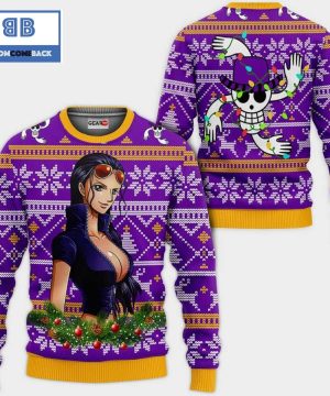 Nico Robin One Piece Anime Ugly Christmas Purple Sweater