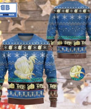 Ninetales Pokemon Anime Custom Imitation Knitted Ugly Christmas Sweater