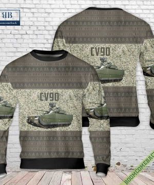 Norwegian Army CV90 Infantry Fighting Vehicle Ugly Christmas Sweater