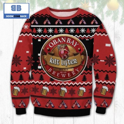 Oban Bay Kilt Lifter Ugly Christmas Sweater