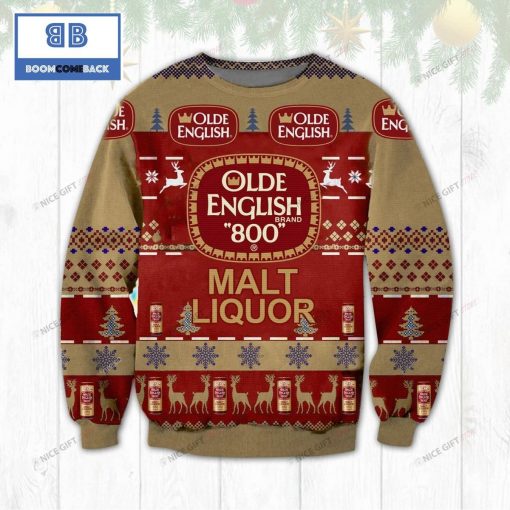 Olde English 800 Beer Christmas Ugly Sweater