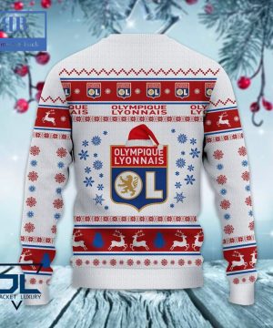 olympique lyonnais santa hat ugly christmas sweater 5 TYc7D