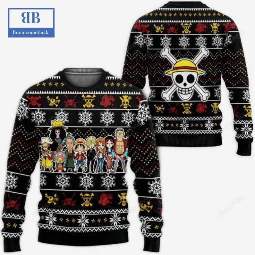 One Piece Straw Hat Pirates Ugly Christmas Sweater