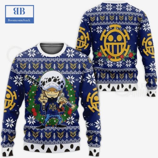 One Piece Trafalgar D. Water Law Chibi Ugly Christmas Sweater