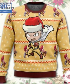 One Punch Man Saitama Chibi Ugly Christmas Sweater