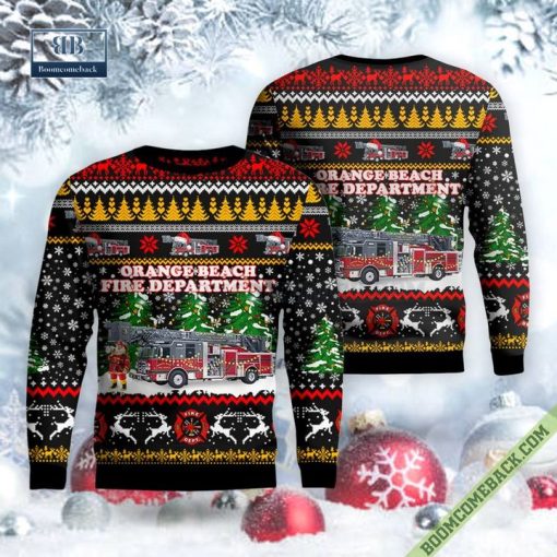 Orange Beach Fire Department Christmas Sweater Jumper