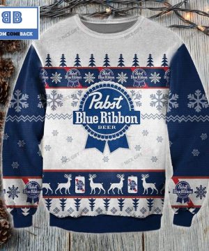 Pabst Blue Ribbon Beer Christmas Ugly Sweater