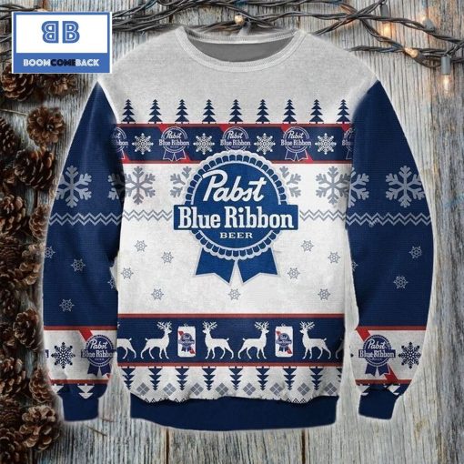 Past Blue Ribbon Beer 3D Christmas Ugly Sweater