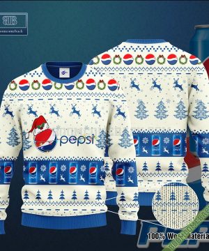 Pepsi Santa Hat Christmas Ugly Christmas Sweater Hoodie Zip Hoodie Bomber Jacket