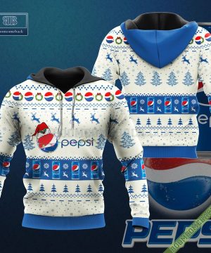 Pepsi Santa Hat Christmas Ugly Christmas Sweater Hoodie Zip Hoodie Bomber Jacket