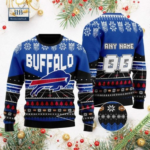 Personalized Buffalo Bills NFL Stadium Christmas Sweater