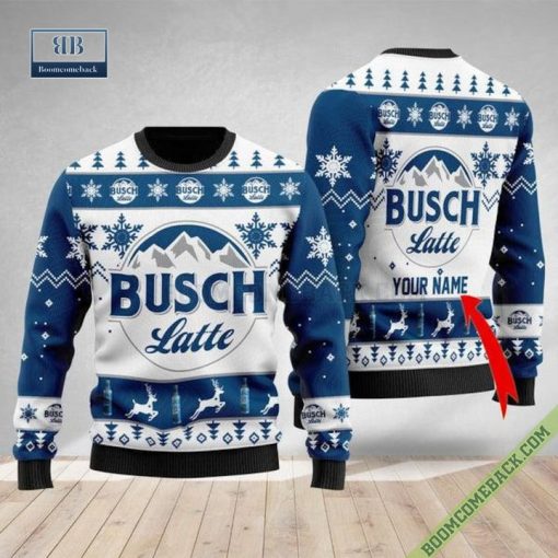 Personalized Busch Latte Christmas Ugly Sweater