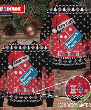 Personalized Domino’s Pizza Ho Ho Ho Ugly Sweater