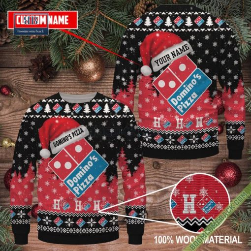 Personalized Domino’s Pizza Ho Ho Ho Ugly Sweater