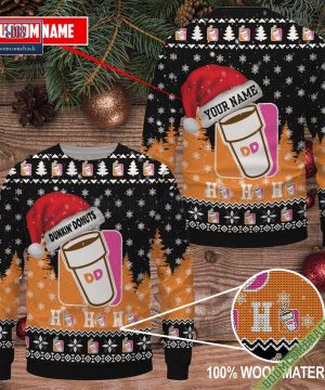 Personalized Dunkin’ Donuts Ho Ho Ho Ugly Sweater